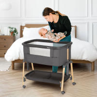 Asalvo Minicuna de Colecho Smart - Cuna 2 en 1 con Altura Regulable, Laterales Ventilados y Diseño Moderno - details 0