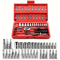 Kit De Herramientas De Reparación De Automóviles 46 Piezas Juego De Destornilladores De 1/4 Pulgada Con Llave De Torque Y Destornillador Combinado Herramientas De Reparación De Automóviles - details 3