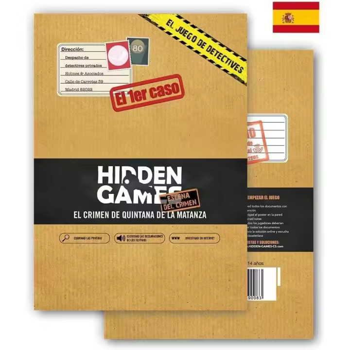 HIDDEN GAMES - CASO 1 - EL CRIMEN DE QUINTANA DE LA MATANZA. Producto innovador y de gran calidad, diseñado para brindar una experiencia única. Perfecto para regalar o disfrutar personalmente. - 1