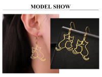 Pendientes Colgantes De Acero Inoxidable Cazador Con Gatos Y Gatitos Para Mujeres Y Niñas Joyería De Moda 2024 Regalo De Cumpleaños - details 4