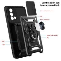 Funda De Cámara Deslizante Para OPPO A74 A54 4G 5G Con Anillo Magnético Y Protección Antichoque Armadura Para A57 A77 A55 A58 - details 6