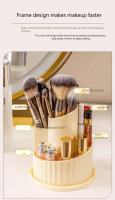 Organizador De Maquillaje Giratorio 360° Soporte Para Pinceles De Maquillaje Caja De Almacenamiento Para Cosméticos Contenedor Para Labiales Y Pinceles De Cejas Juego De Joyería - details 4
