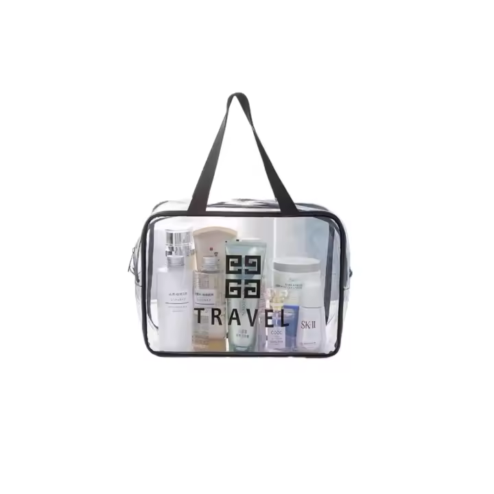 Bolsa Neceser de Viaje Transparente PVC Individual MEJORADA - 1