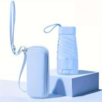 Paraguas Mini Conveniente Portátil Protección Solar Y De Lluvia 99% Tamaño Único Material De Tela De Nylon 190T Plegable Cinco Vezes - details 0