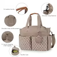 Bolsa de Pañales para Bebé de Gran Capacidad Bolsa de Maternidad Impermeable Multifuncional Portátil para Cuidado del Bebé Material de Poliéster - details 4
