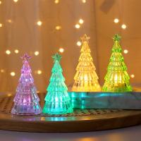 Luz De Noche Luminosa De Árbol De Navidad Cristal Con LED Vela Electrónica Decoración De Escritorio Estilo Moderno Material Plástico - details 1