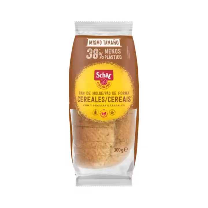 Pan de molde Cereales Sin Gluten  Pack de 2 unidades  300 gramos   Apto para vegetarianos y veganos  SCHÄR - 1