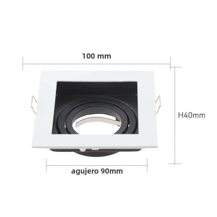 Lámpara LED De Bajo Techo Para Bombillas GU10 Marco De Montaje Foco De Iluminación Revestimiento De Niquel Pulido Para Dormitorio Y Cocina - 1