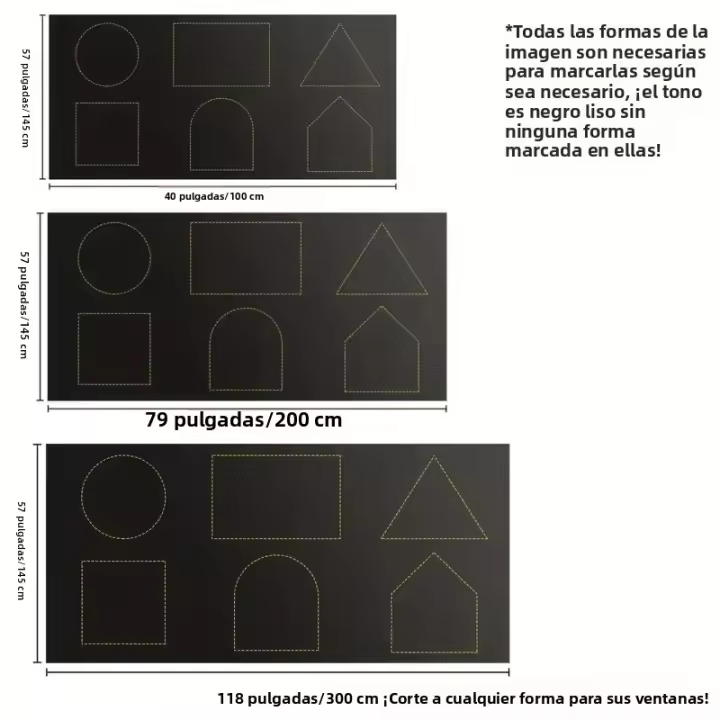 Cortinas Portátiles De Bloqueo De Ventanas Fabricadas En Tela Negra Desmontables Para Viajes DIY Bloquean La Privacidad Y El Sol - 1