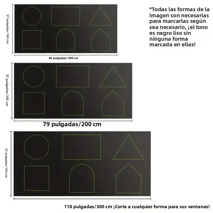 Cortinas Portátiles De Bloqueo De Ventanas Fabricadas En Tela Negra Desmontables Para Viajes DIY Bloquean La Privacidad Y El Sol - 1