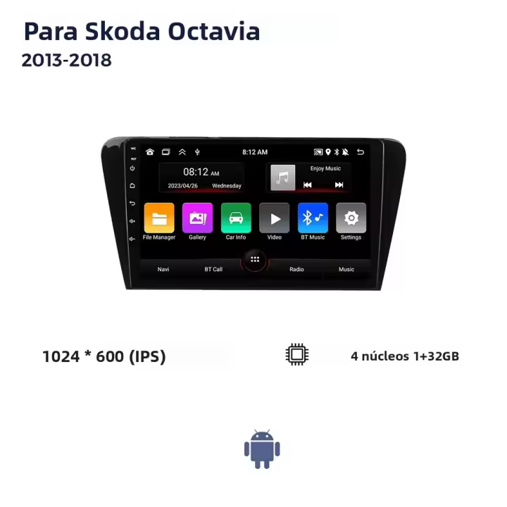 MEKEDE Radio De Coche Con Carplay Y Android Para Volkswagen SKODA Octavia 3 A7 2013-2018 Pantalla Multimedia IPS GPS 2 Din Táctil - 1
