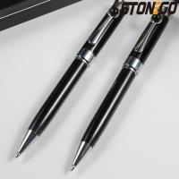 STONEGO Lápiz De Bola De Lujo Negro Tamaño Medio (1.0mm) Recargable Pluma Esfera Suave Para Escritura Metal - details 3