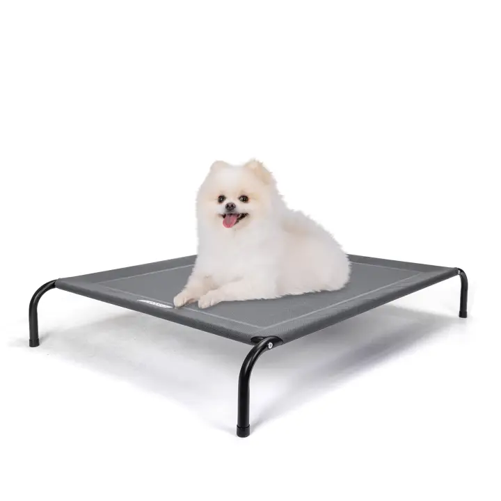 Nobleza Cama Elevada Perro Mediano, Cama Refrescante Perro, Cama de Mascotas Transpirable para Exterior Interior Jardín Terraza, Cama Perro Robusto Lavable, Gris - 1