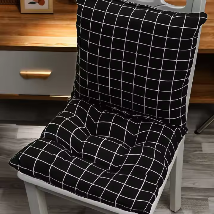 Cojín De Silla Con Soporte De Espalda 2-en-1 Para Sentarse Prolongado Trabajo Estudio Imprescindible Cojín De Oficina Clase Hogar Material De Espuma De Memoria - 1