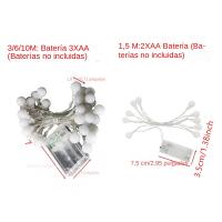 Luces De Cadena Operadas Por Batería 33 Pies 80 LED Luces De Globos Para Camping Decoración De Fiesta Navidad Boda Y Dormitorio - details 0