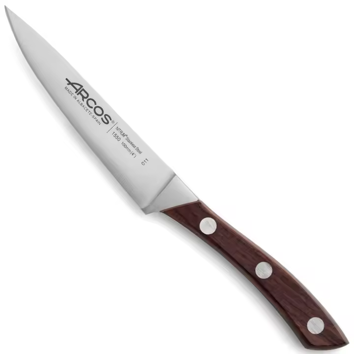 ARCOS Natura - Cuchillo Mondador (100 mm) - Hoja de Acero Inoxidable Forjado Nitrum® - Mango de Madera de Palisandro - 1