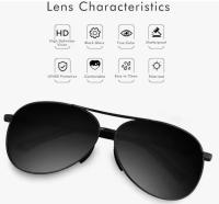 Gafas de Sol Polarizadas Piloto Unisex Protección UV400 V101  Negro - details 1