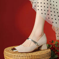 Zapatos Mary Jane de estilo francés para mujer, zapatos individuales con correa para la boca poco profunda, adecuados para caminar y bailar - details 7