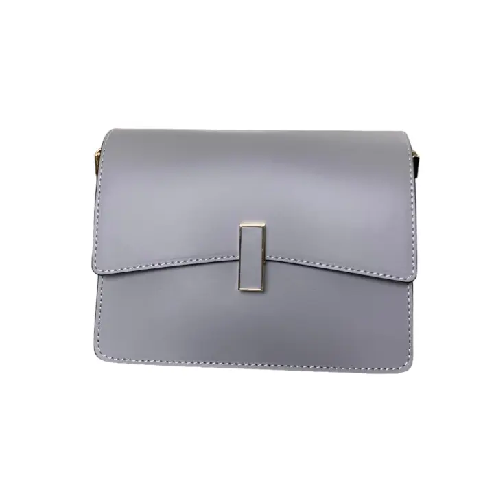 BOLSO MUJER PIEL EXCELENTE CALIDA BANDOLERA GRIS - 1