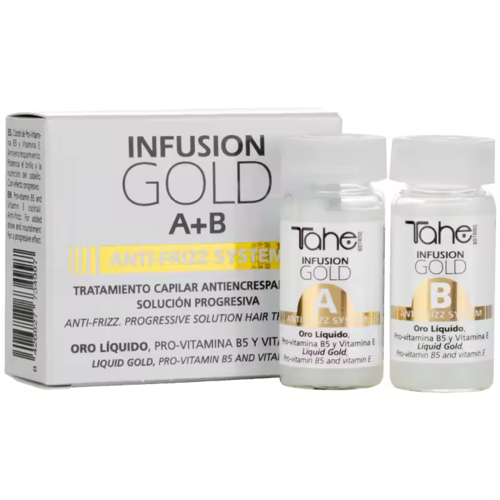 Tahe Infusion A+B Gold Tratamiento capilar antiencrespamiento de solución progresiva, 2 x 10 ml - 1