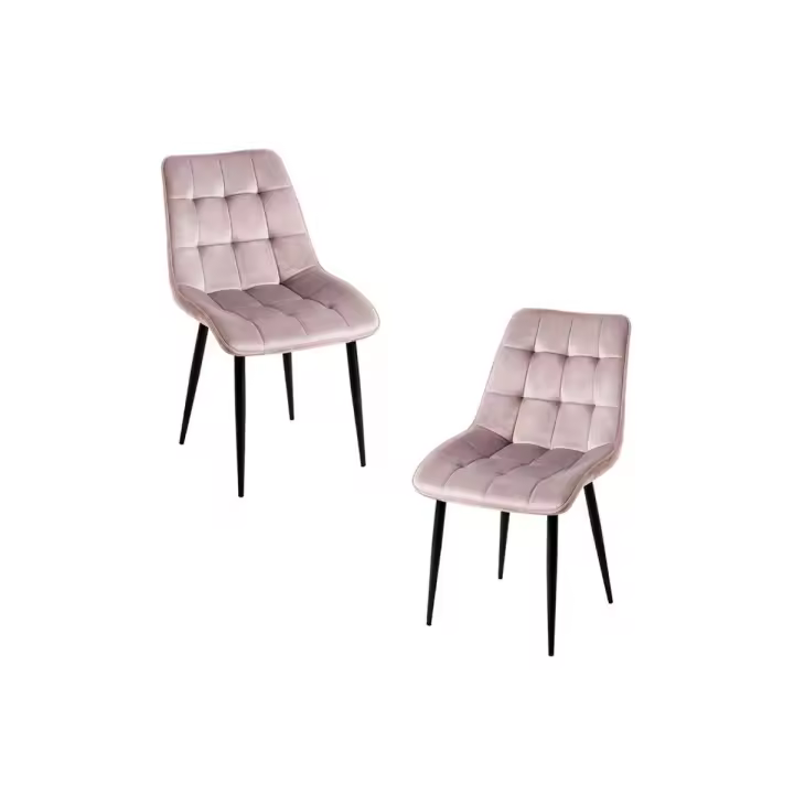 Pack 2 Sillas Cade Terciopelo - Gris - 1