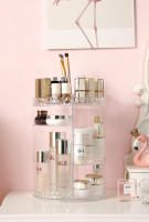Caja De Almacenamiento Para Cosméticos Giratoria De 360 Grados Transparente Mesa De Maquillaje Organizador De Productos De Cuidado Personal Soporte Para Labiales Y Brochas - details 7