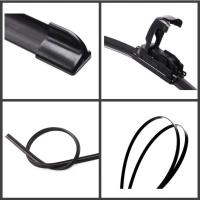 Limpia Parabrisas De Coche 1Pc Limpia Universal De Goma Suave Sin Marco Bracket Instalación Frontal Izquierda Y Derecha - details 5