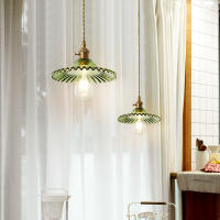 Lámpara Colgante De Vidrio Y Latón Nórdica Vintage Para B&B Bar Restaurante Lámpara Creativa Para Café Dormitorio - details 0