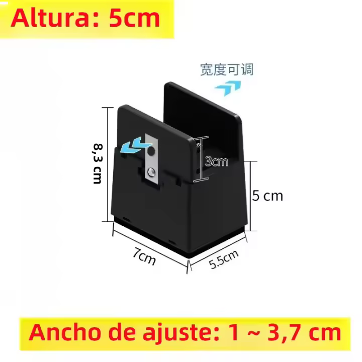 4PCS Alzas De Silla Ajustables Con Tornillo Y Abrazadera 2 4 Pulgadas Altura Resistente Para Sofá Mesas Cama Muebles - 1