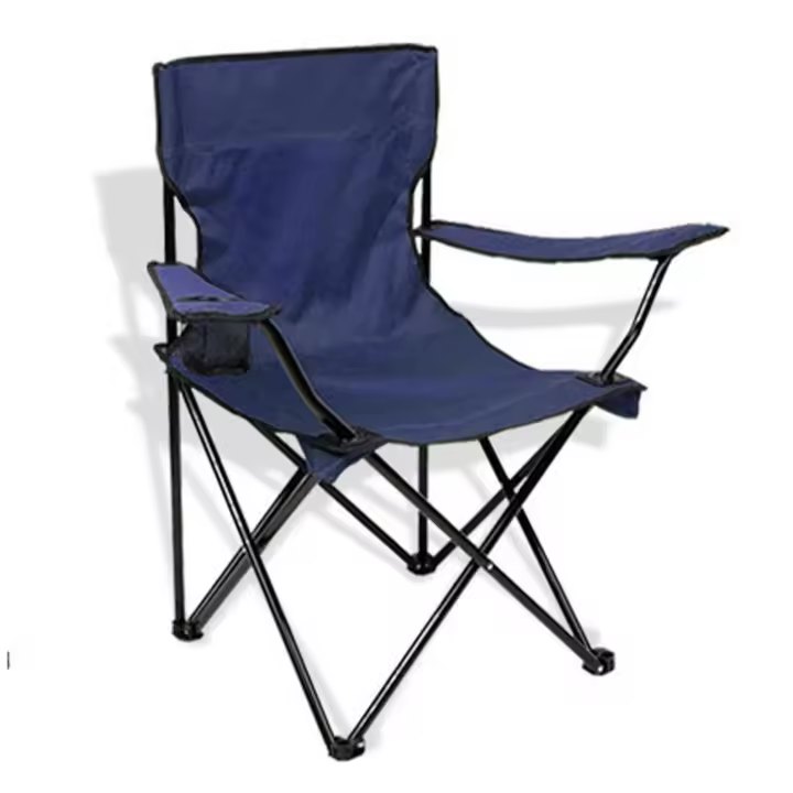 GREATOYAR Silla de Camping, Silla de Exterior, Silla Plegable Ligera, Respaldo, Apoyabrazos, Bolsillo para Tazas, Portátil, Plegable, Carga 100kg, Ideal para Acampada, Jardín, Pesca, Terraza, - 1