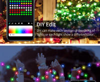 Luces LED Bluetooth WS2812B Dreamcolor RGBIC Addressable Para Fiesta Navidad Boda Decoración Guirnalda USB 5V Impermeable - details 8