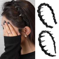 Headband De Mujer Con Borlas Cinta Para Afeitar Dientes Antideslizante Accesorio De Moda Para El Cabello Uso Casual - details 3