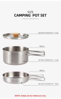 Juego De Cocina Para Camping 2pcs Kit De Cocina Al Aire Libre Utensilios De Acero Inoxidable 304 Para Viajes Y Pícnic - details 9