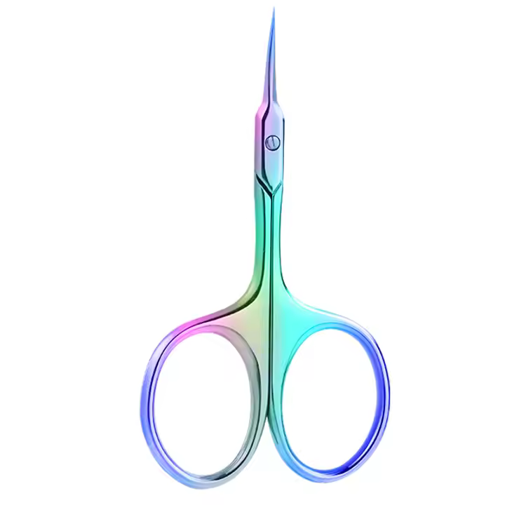 Tijeras De Cutícula De Acero Inoxidable Herramienta De Manicura Para Piel Seca Y Cejas Y Pestañas Curvadas Multiusos Pequeñas - 1