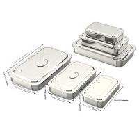 Caja De Desinfección De Acero Inoxidable 304 Con Tapa Bandeja Quirúrgica Para Instrumentos De Uso Médico Almacenamiento Metálico - details 8