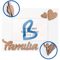 Marco de madera personalizable con foto especial regalo familia, Madre, Padre, Mamá, Papá, Abuelos, Abuelo, Abuela, Tío, Tía - details 3