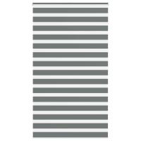 vidaXL Estor cebra gris oscuro tejido poliéster en dimensiones 130x100 cm/130x200 cm/130x230 cm y más | protección solar decorativa para ventanas hogar oficina dormitorio fácil de instalar - details 1