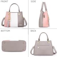 Bolsos de Mujer, Bolso Señora Tote Multicolor Rayas PU Cuero With Flecos Bolso Hombre Bolso Shopper perfecto para Trabajo, Diario Vida, Navidad y Fiesta ect - details 0