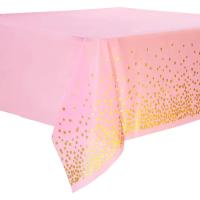 Mantel De Hielo Desechable Con Patrones Dorados Rosa Azul Negro Para Fiestas De Cumpleaños Y Bodas Material PE - details 3
