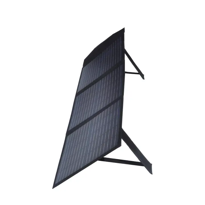 FGNS.Panel Solar Portátil 60W Monocristalino Salida DC, USB QC3.0 18W, USB 5V/3A, cable DC-DC 5521.Cable MC4-DC 5521,Plegable, Impermeable 600D, para estación de energía, generador solar, smartphones, energía de camping - 1