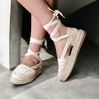 Calzados Soraia Sandalia Mujer Cuña Yute Espardeñas Planas con Lazos Moda Primavera y Verano Cómodas Elegantes Tendencia - details 34