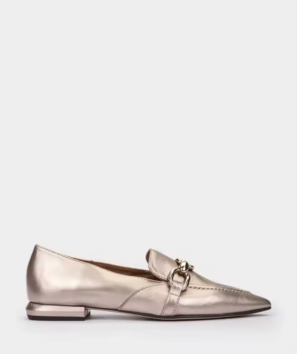 Pedro Miralles Mocasines de piel metalizada modelo MONASTIR en tonos Metalizados. Hecho a mano en España. - 1