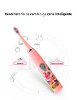Cepillo De Dientes Eléctrico Para Niños Con Sonido Y Dibujos Animados Recargable Por USB Suave Impermeable Con Cabeza De Reemplazo - details 8