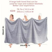 Toalla de Baño de forro polar coral ultra suave de tamaño extra large 105*200 cm - details 0