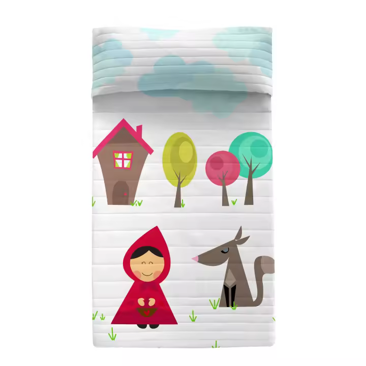 Happyfriday- Grandma Colcha, Colchas infantiles 100% Algodón (exterior) 100% Poliéster (relleno), calidad de 150 TC, Fabricado en España - 1