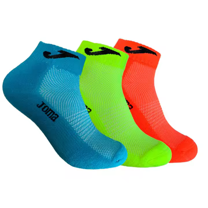 Pack de 3 Calcetines Deportivos Tobilleros para Hombre JS201811TB, Colores Flúor, Joma - 1