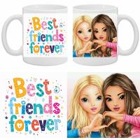 RVS Regala Vida Sana TAZA  con dibujo de TOP Model BEST FRIENDS FOREVER. Ideal para regalo. Taza para desayuno. - details 1