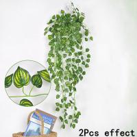 Guirnalda De Planta Artificial Vínculo Para Decoración De Habitación Dormitorio Jardín Boda Exterior Adornos De Pared Hojas De Vínculo De Rattan - details 5