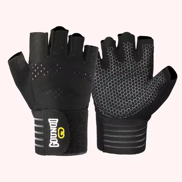 Guantes De Levantamiento De Peso GOUNOD Con Soporte De Muñeca Transpirables Antideslizantes Para Gimnasio Y Entrenamiento De Fitness Powerlifting - 1