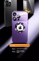 Funda Magnética De Teléfono Grande Con Ventana Para iPhone 16 15 14 13 pro Max Con Protector De Lente Y Carga Inalámbrica Magsafe Material PC + TPU Resistente a Arañazos Y Huellas - details 2